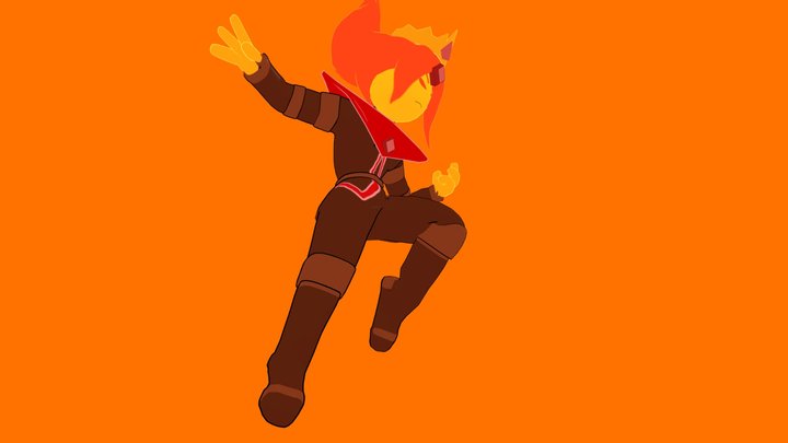flame princess pose/model 3D Model