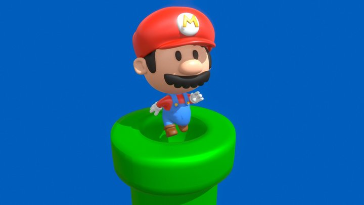 Super Mario Chibi - Rigged 3D Model
