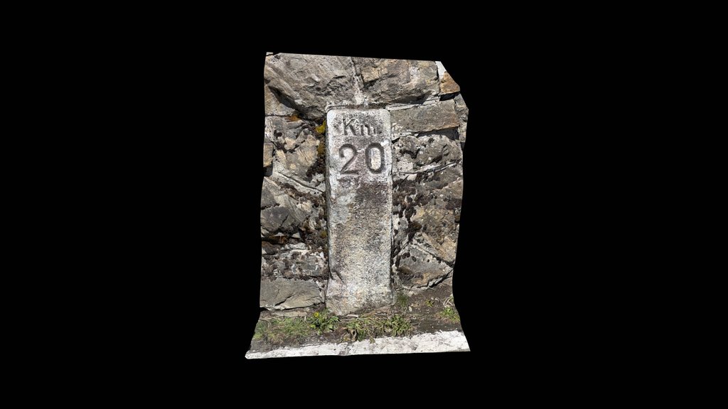 Milestone Klausenpass Km 20 von Altdorf