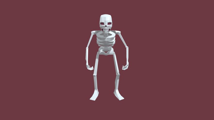 LowPoly Skeleton 3D Model