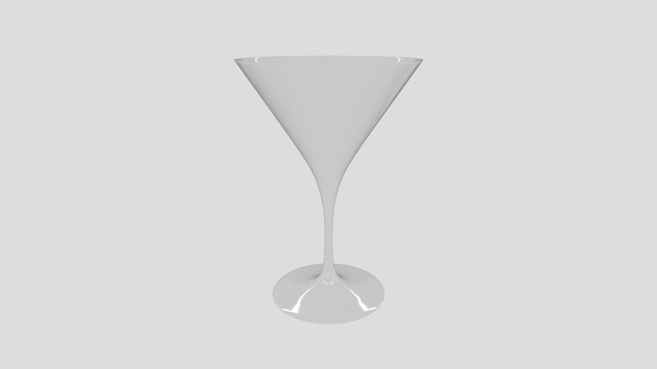 Martini Cocktail Glass 3D Model
