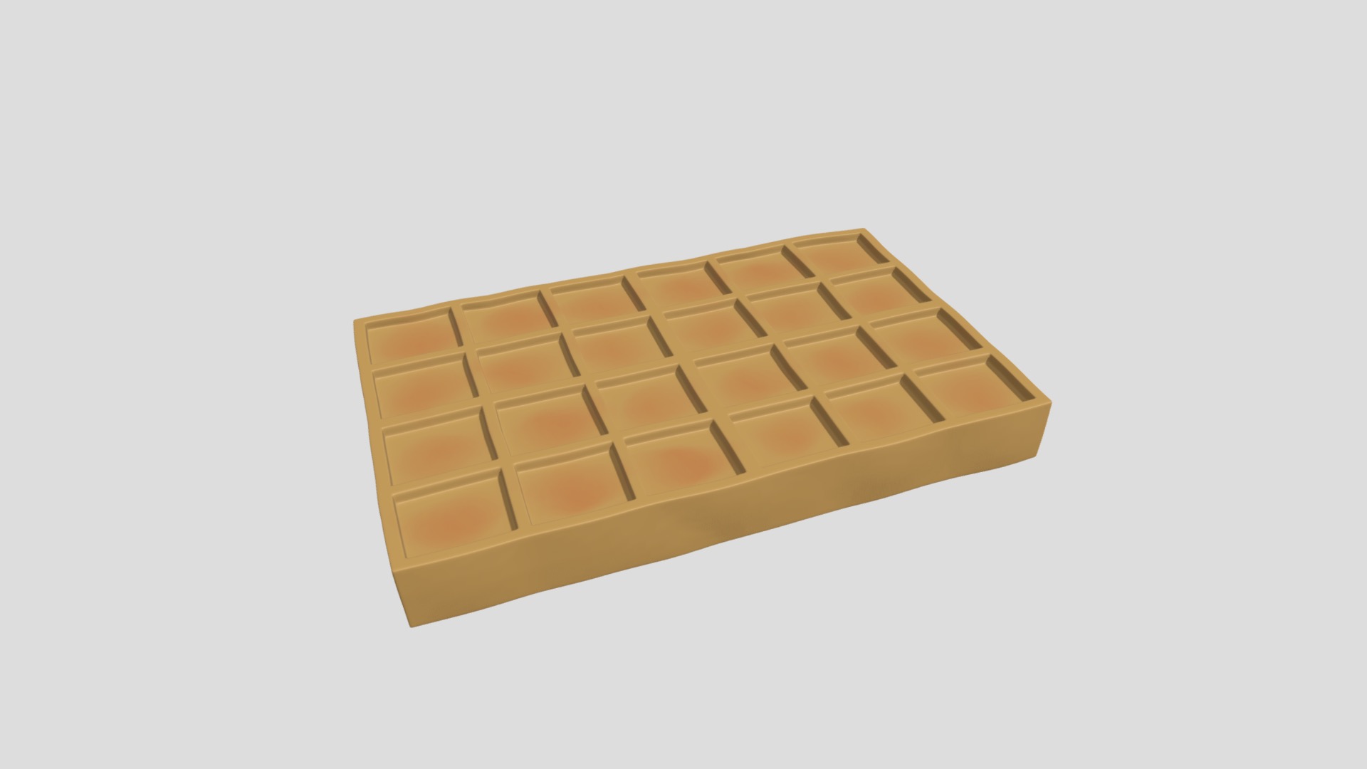 3D model Waffle - This is a 3D model of the Waffle. The 3D model is about a cube with a hole in it.