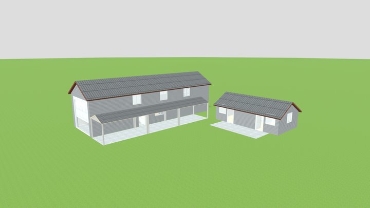 Boat House Cabin Middle 3D Model