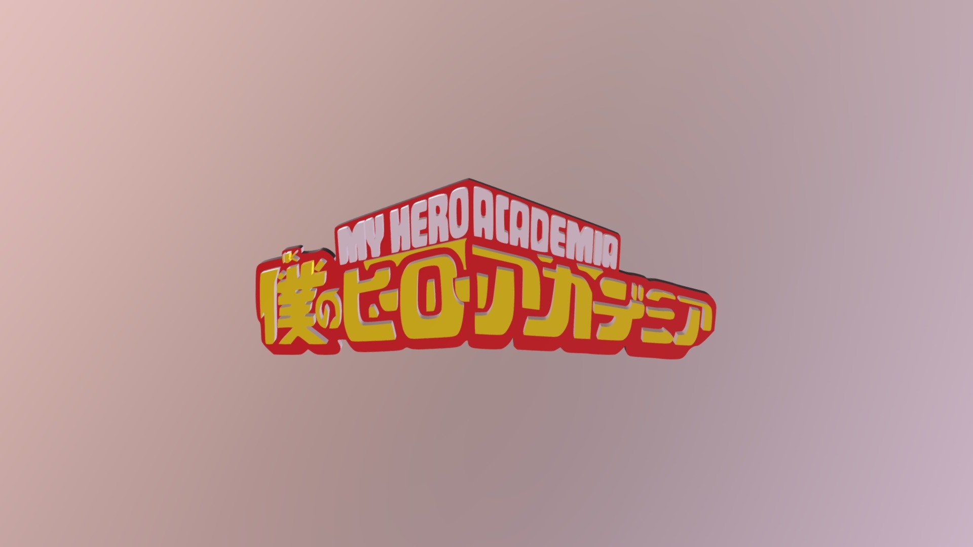 Logo 3D "My Hero Accademia"