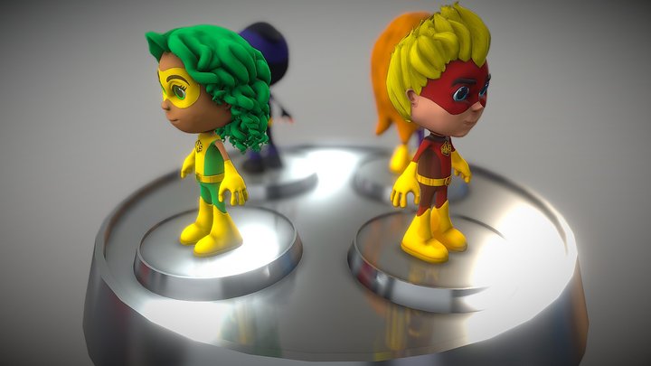 Now Introducing... The Happy Health Squad! 3D Model