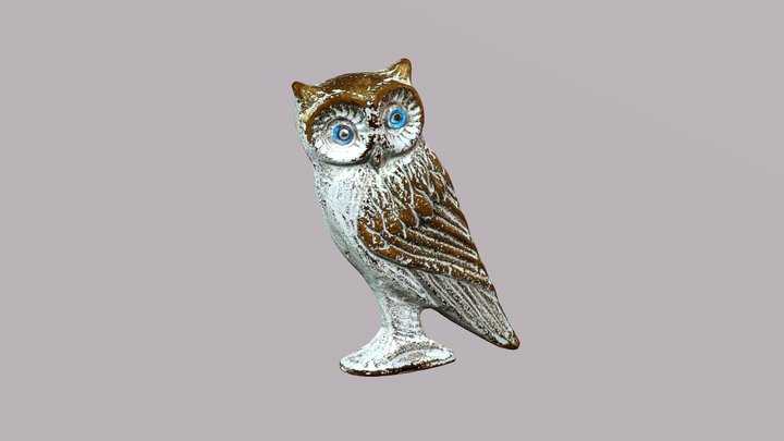 Owl Decoration Scan 4K 3D Model