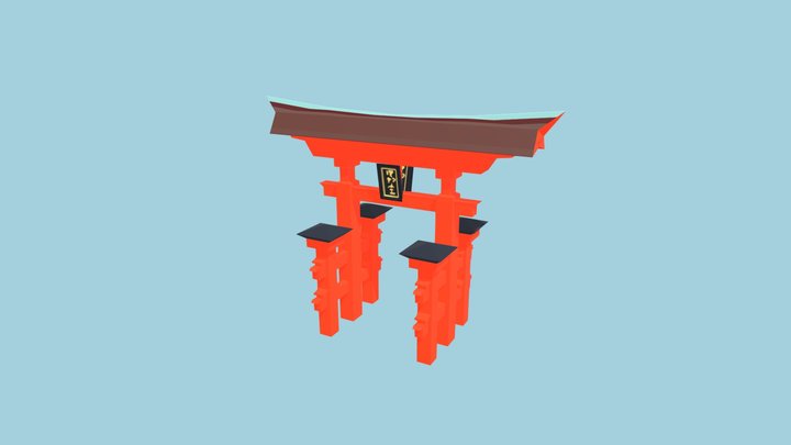 Torii Gate 3D Model