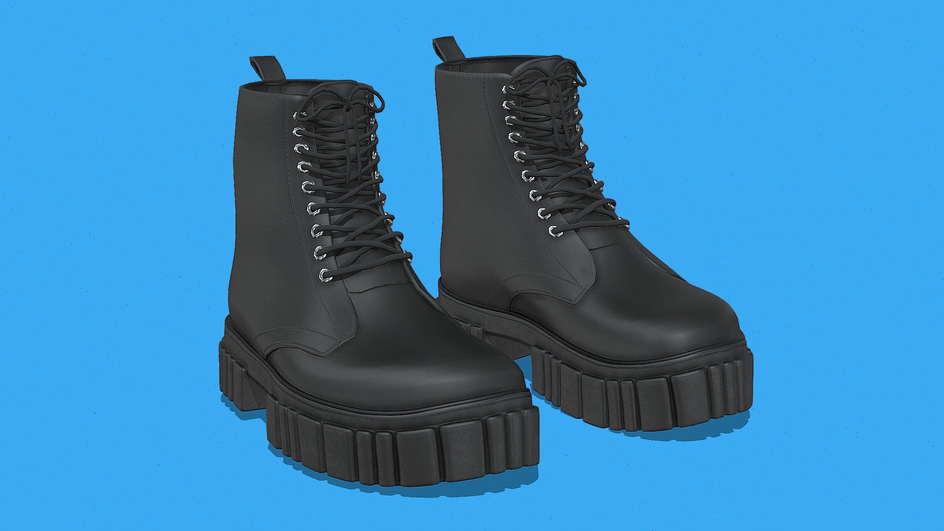 Modern Style Black Boots 3D Model - Download Free 3D model by ℜ𝔢𝔞𝔩 𝔖𝔩𝔦𝔪 ...