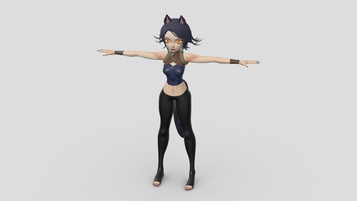 Trudy - The wolf girl 3D Model