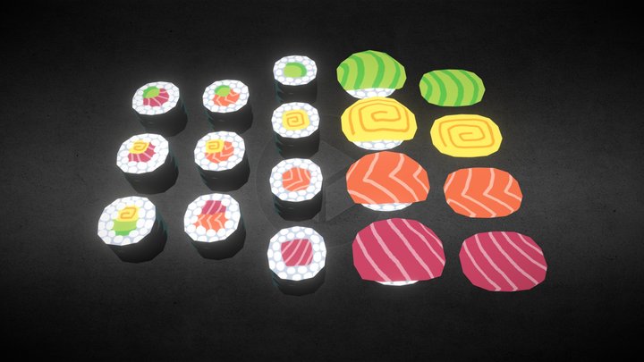 Sushi Pack 3D Model