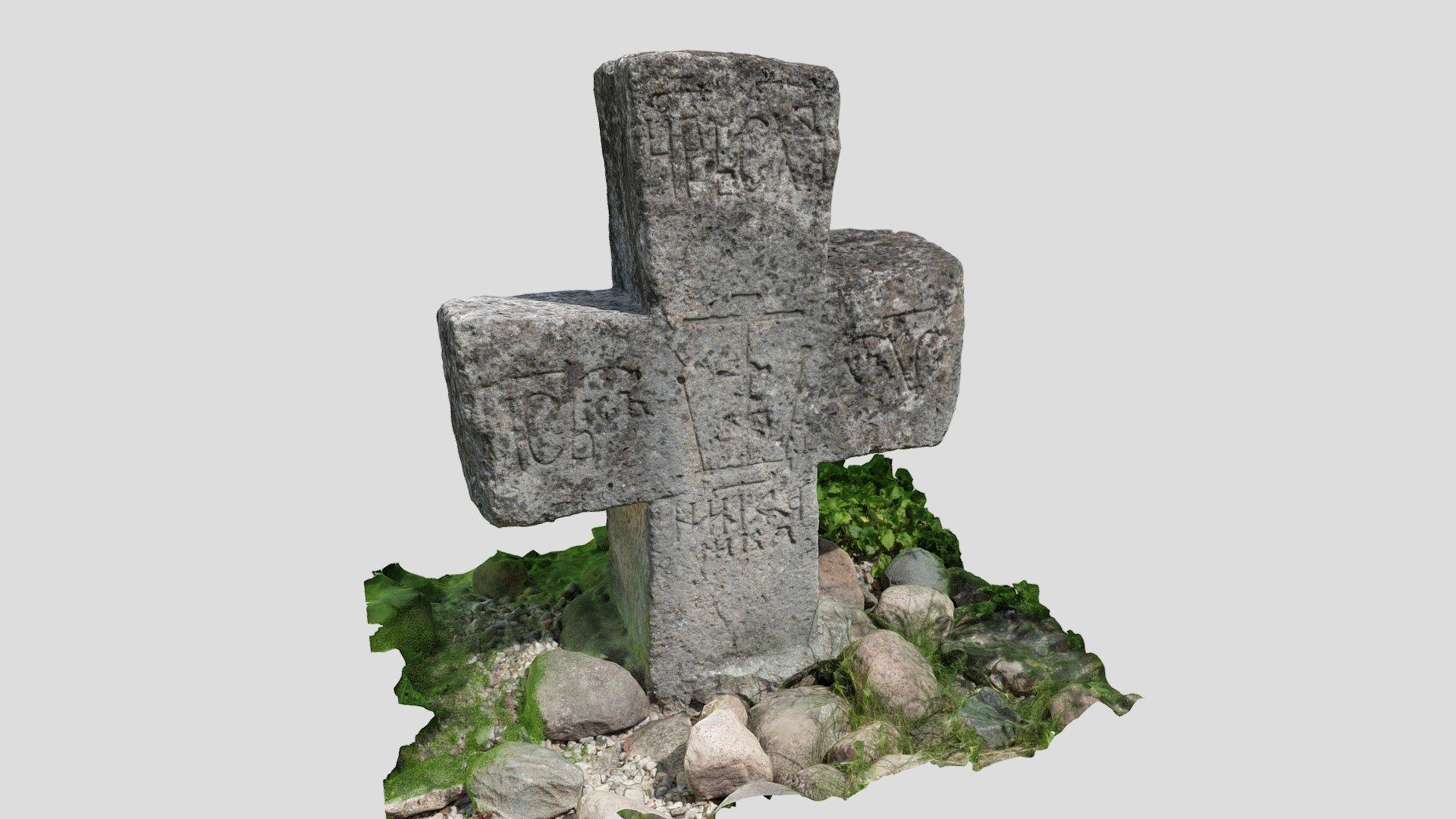 Medieval cross in Pskov, Russia