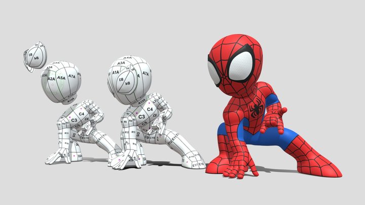 spidey_guia_etiquetas2 3D Model