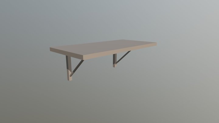 RPI - 046 Shelf Wall D 3D Model