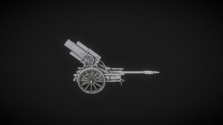 HF - 25 cm schwerer Minenwerfer, 25 cm sMW 3D Model