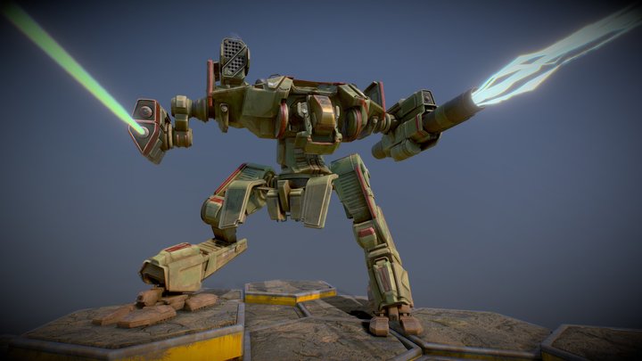 Neko Heavy Mech 3D Model