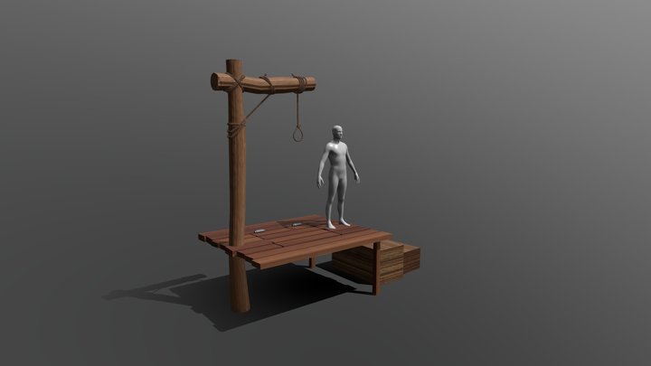 Hanged Man's Post (Placeholder Textures) 3D Model