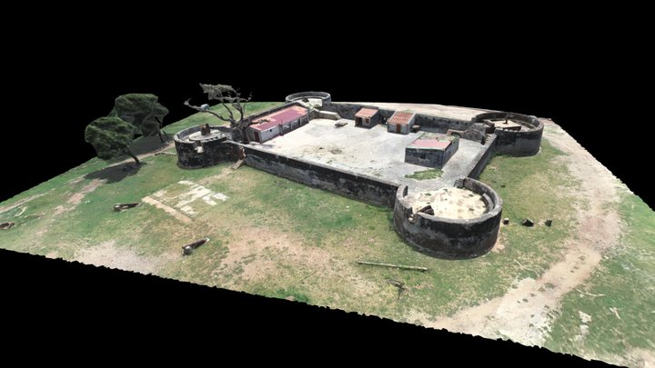 Fort Bullen, Barra, The Gambia 3D Model