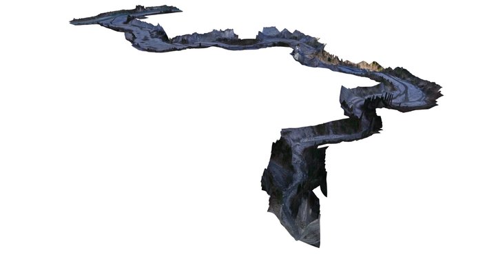 Fischgängigkeitsstudie Rabiusa, Safiental 3D Model