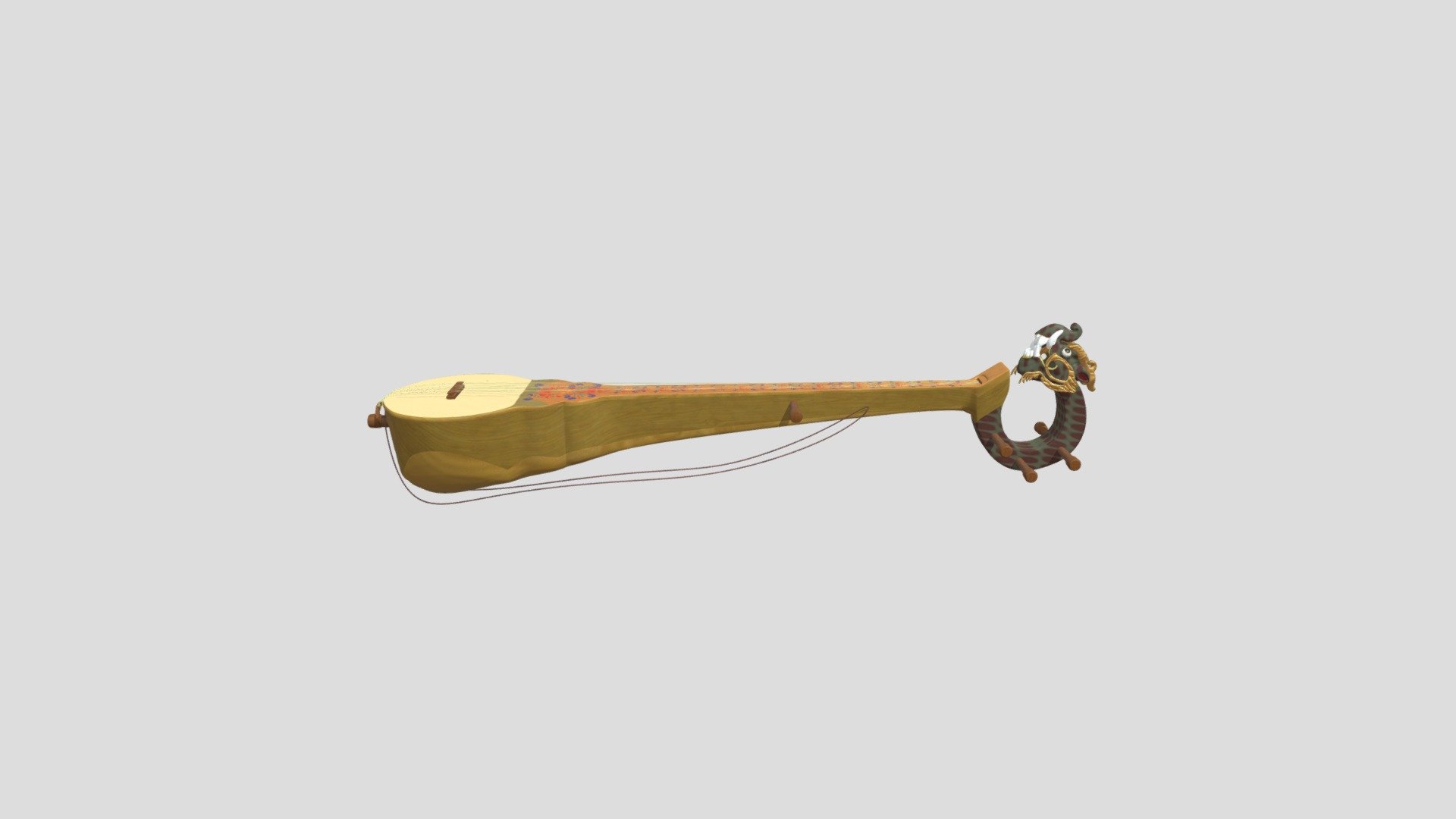 Drumnyen Bhutanese Guitar - 3D model by feelit (@feelit_ar) [25f3b84 ...