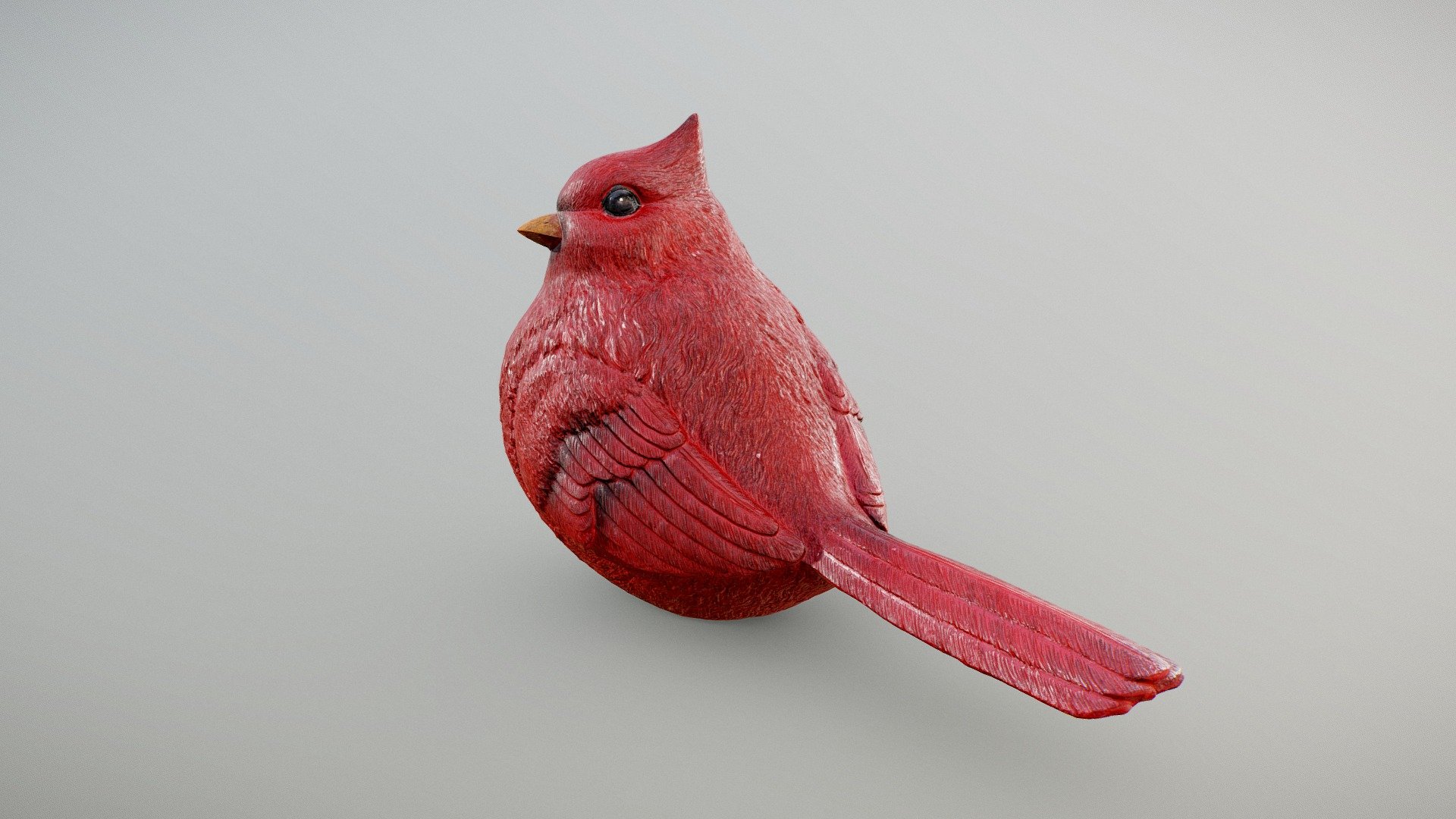 Cardinal Bird Figurine - Buy Royalty Free 3d Model By Inciprocal 