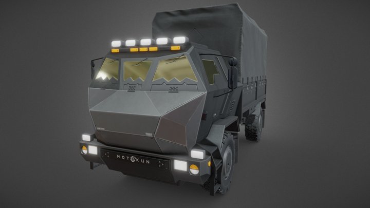 Military Truck - T001 3D Model
