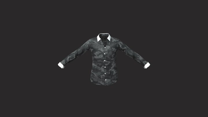 Man shirt (Low poly) 3D Model
