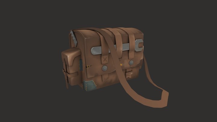 Stylized Traveler's Bag 3D Model