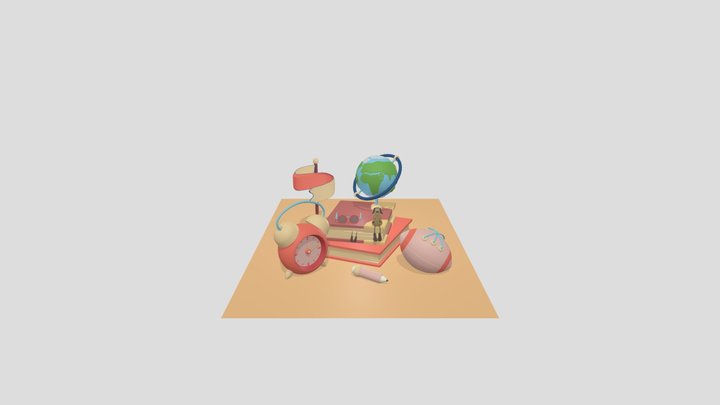 Cartoon Composition 3D Model