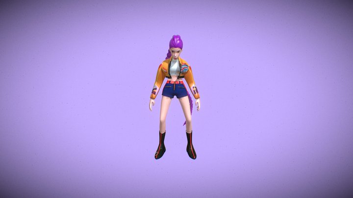 (Rumi) K-Pop Demon Hunters Animated Character 3D Model