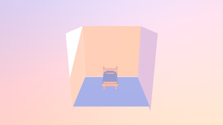 Bed Model For Video Games! (Un Textured) 3D Model