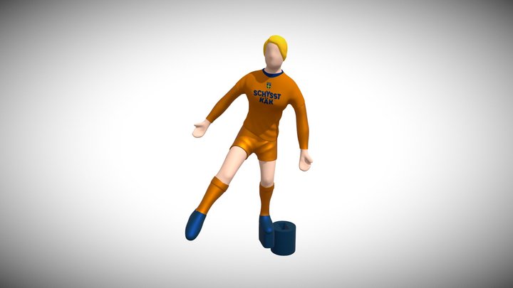 Goalkeeper that fits football game 3D Model