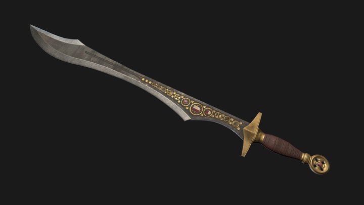 Orc Slayer Falchion (Gothic Fanart) 3D Model