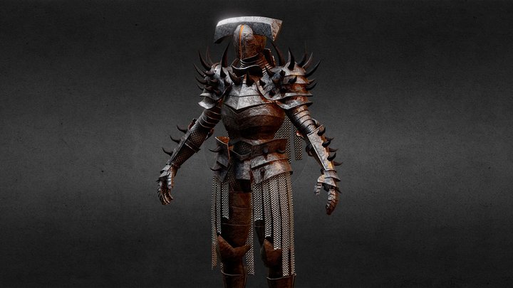 Armor Of Thorns: dark fantasy medieval knight 3D Model