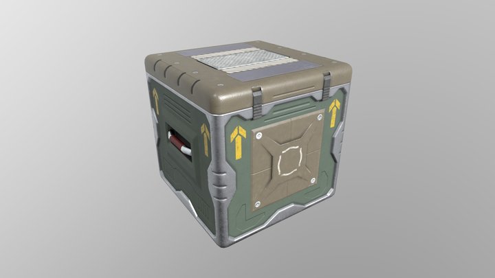 Sci-Fi Storage Crate 3D Model