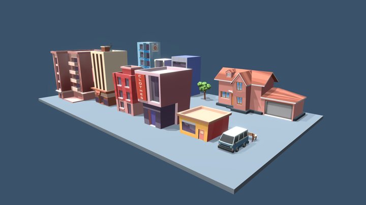 City Assets pack 3D Model