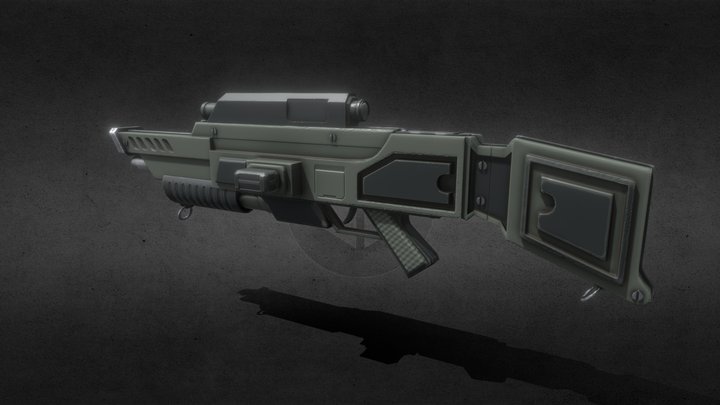 E-pulse 44 Rifle from Starship Troopers 3D Model