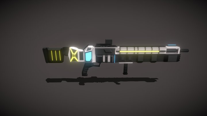 Sci-Fi Rifle Gun 3D Model