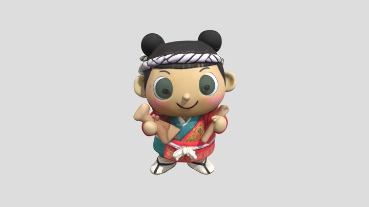 Drum Festival Kid 3D Model