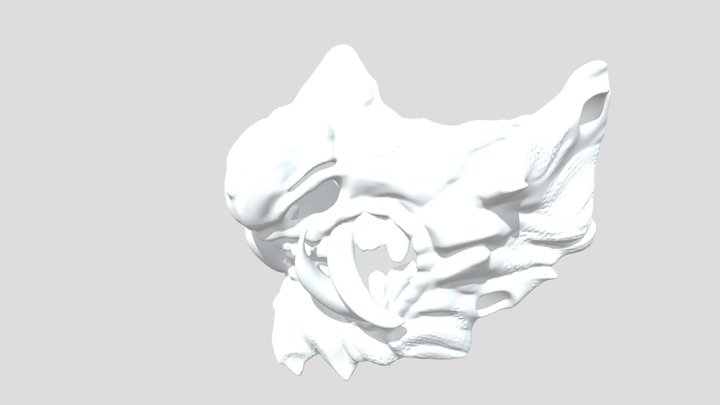 Refined Fu Dog Oni Mask 3D Model