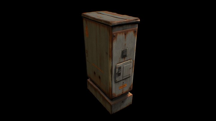 Electrical Box 01 - gray and rusty (Proops) 3D Model