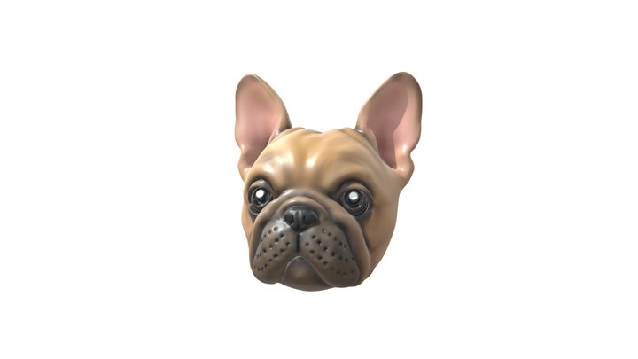 French Bulldog pet model jewellery 3D Model