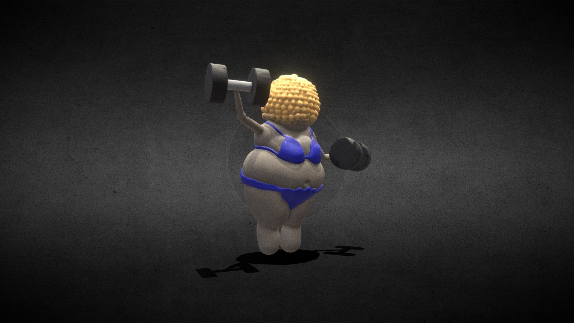 SculptJanuary-Day12: Unproportional Bodybuilder
