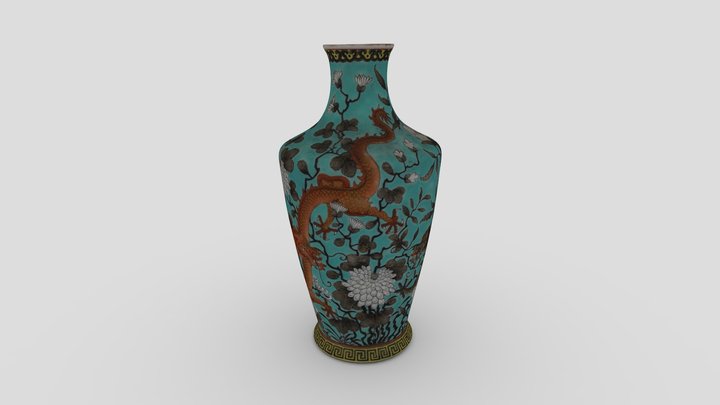 5_11 Museum Collection Dragon flower bottle 3D Model