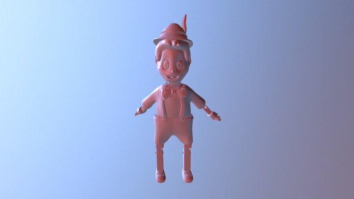 Pinocchio Stylized Character 3D Model