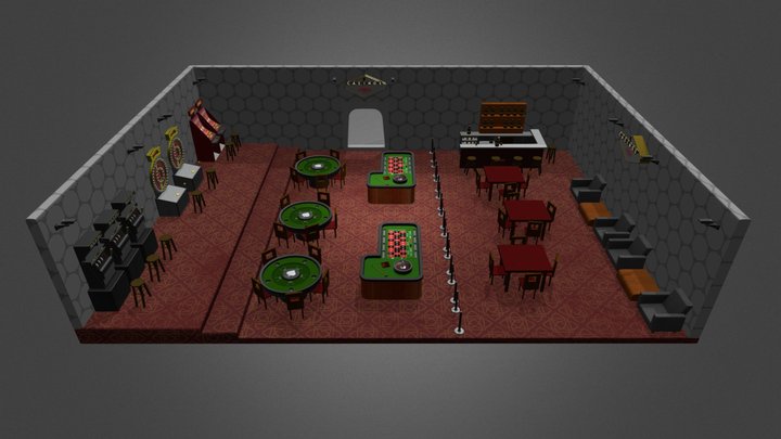 Casino Scene 3D 3D Model