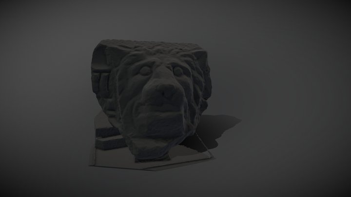 Tete Lion Face 3D Model