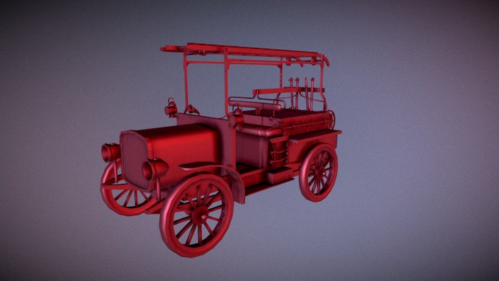 1920's Style Firetruck 3D Model