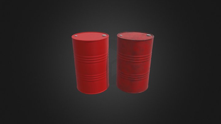 Oil Barrel 3D Model
