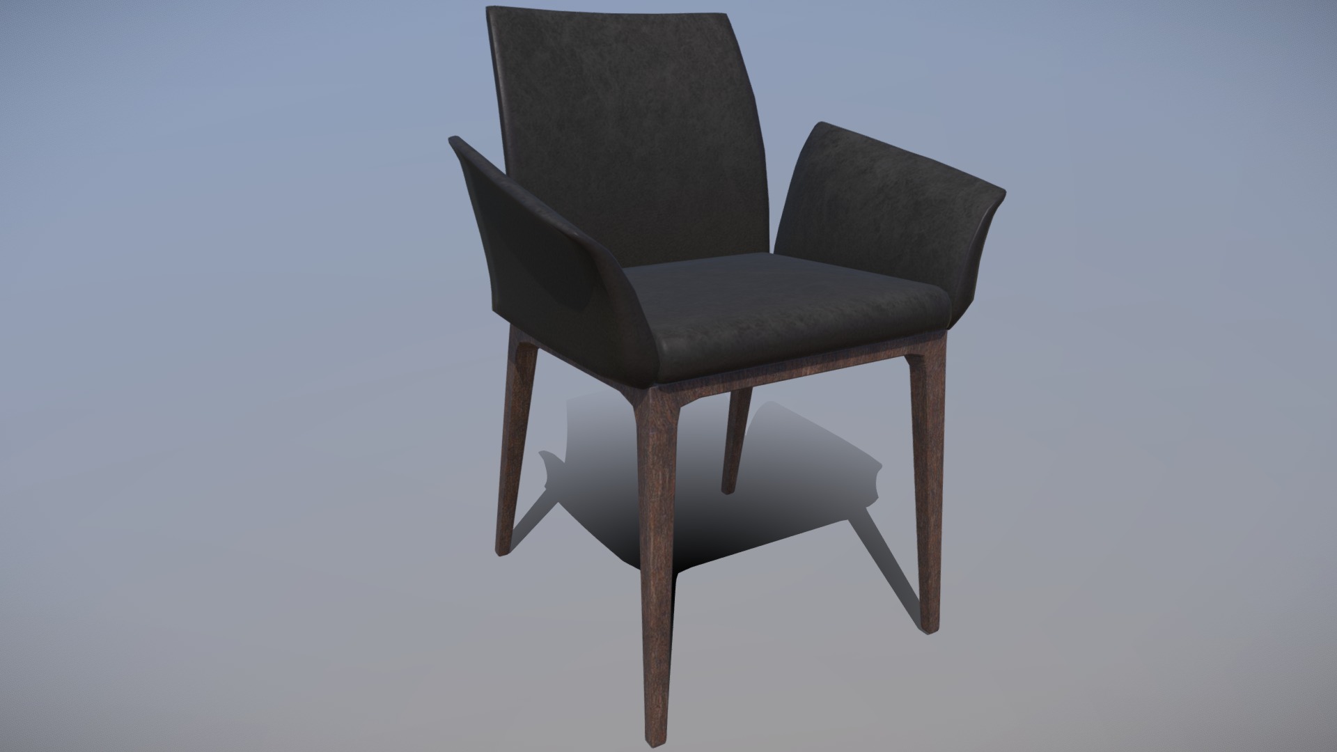 3D model Bronw Leather Chair 3dsmax lowpoly - This is a 3D model of the Bronw Leather Chair 3dsmax lowpoly. The 3D model is about a chair with a cushion.