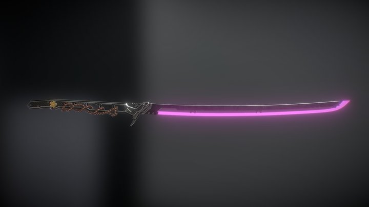 Cyberpunk Katana 3D Model